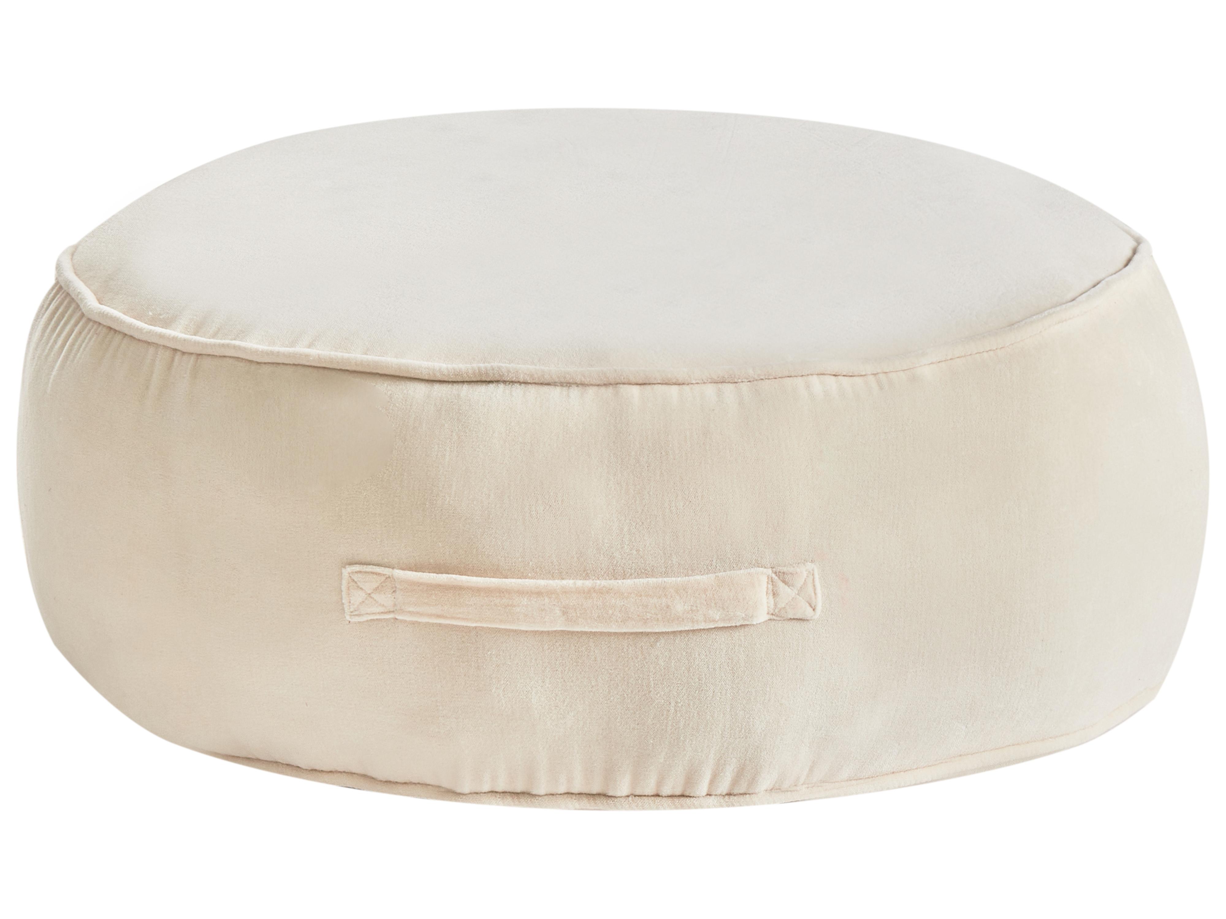 Pouffe YULLE Velvet Light Beige