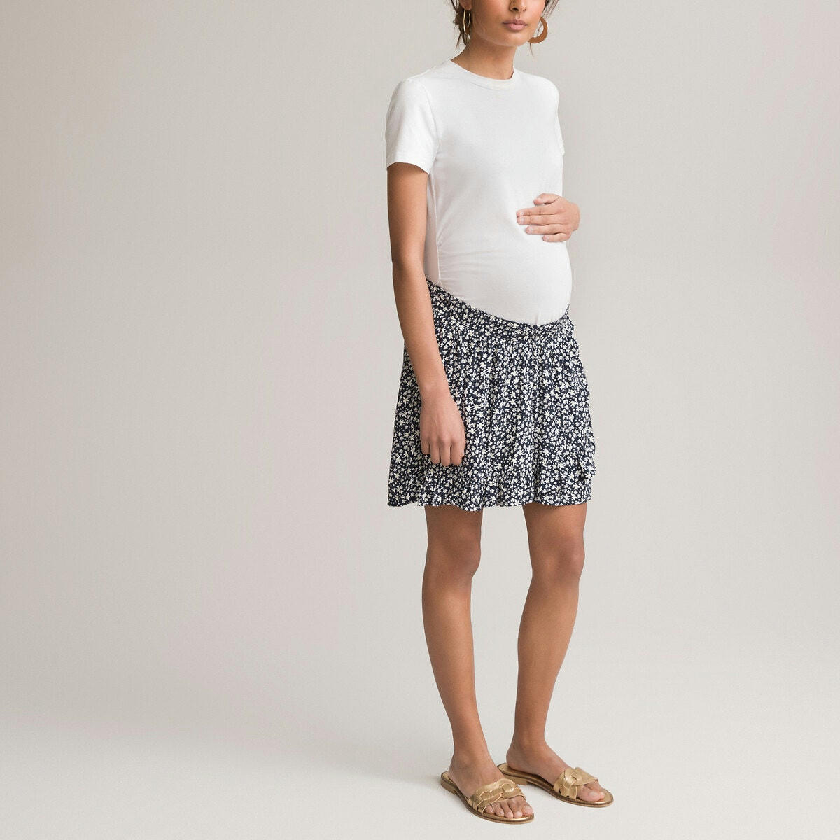 Jupe-short de grossesse imprimé floral