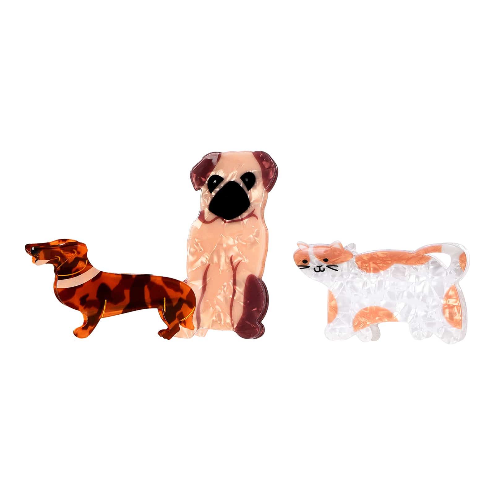 Haarklammer Tiere Beige,L 100 x B 50 x H 45 mm, Variante nicht frei wählbar