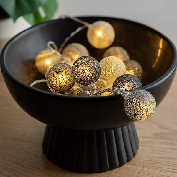 Guirlande pile 16 boules Soft D3,5cm - Atmosphera