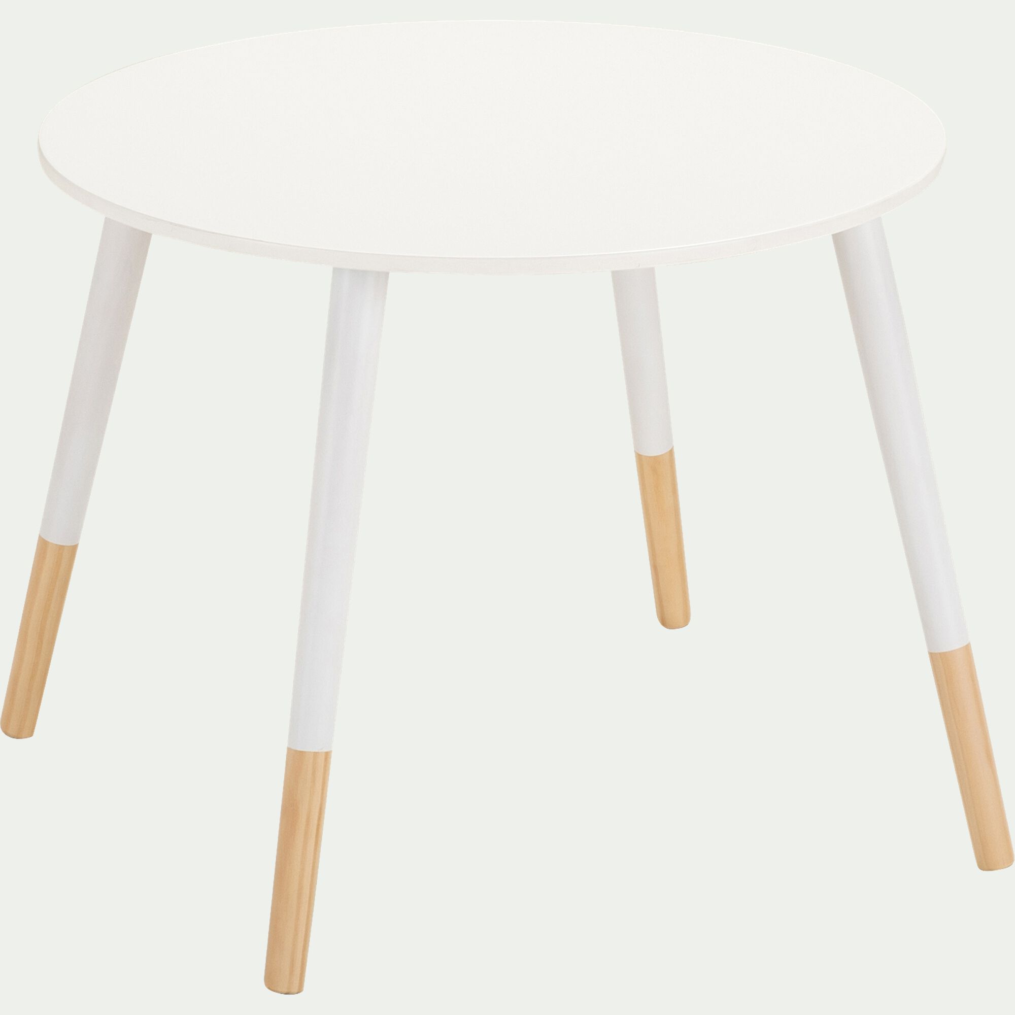 LOULOU - Table enfant en bois D60x47,7cm - blanc