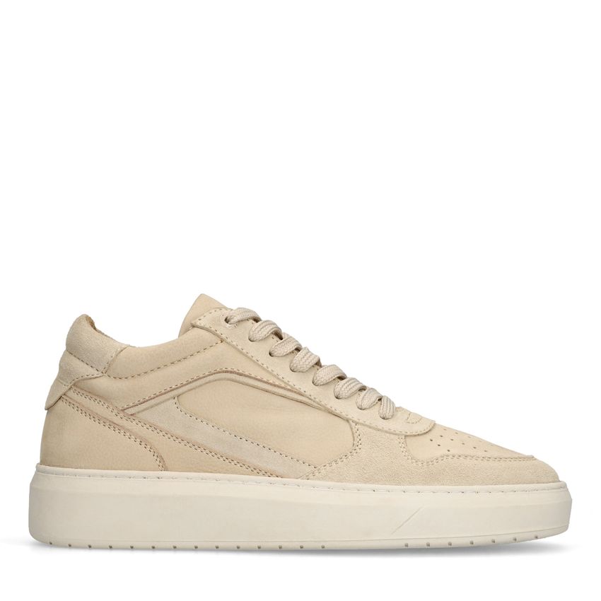 Manfield Beige nubuck sneakers