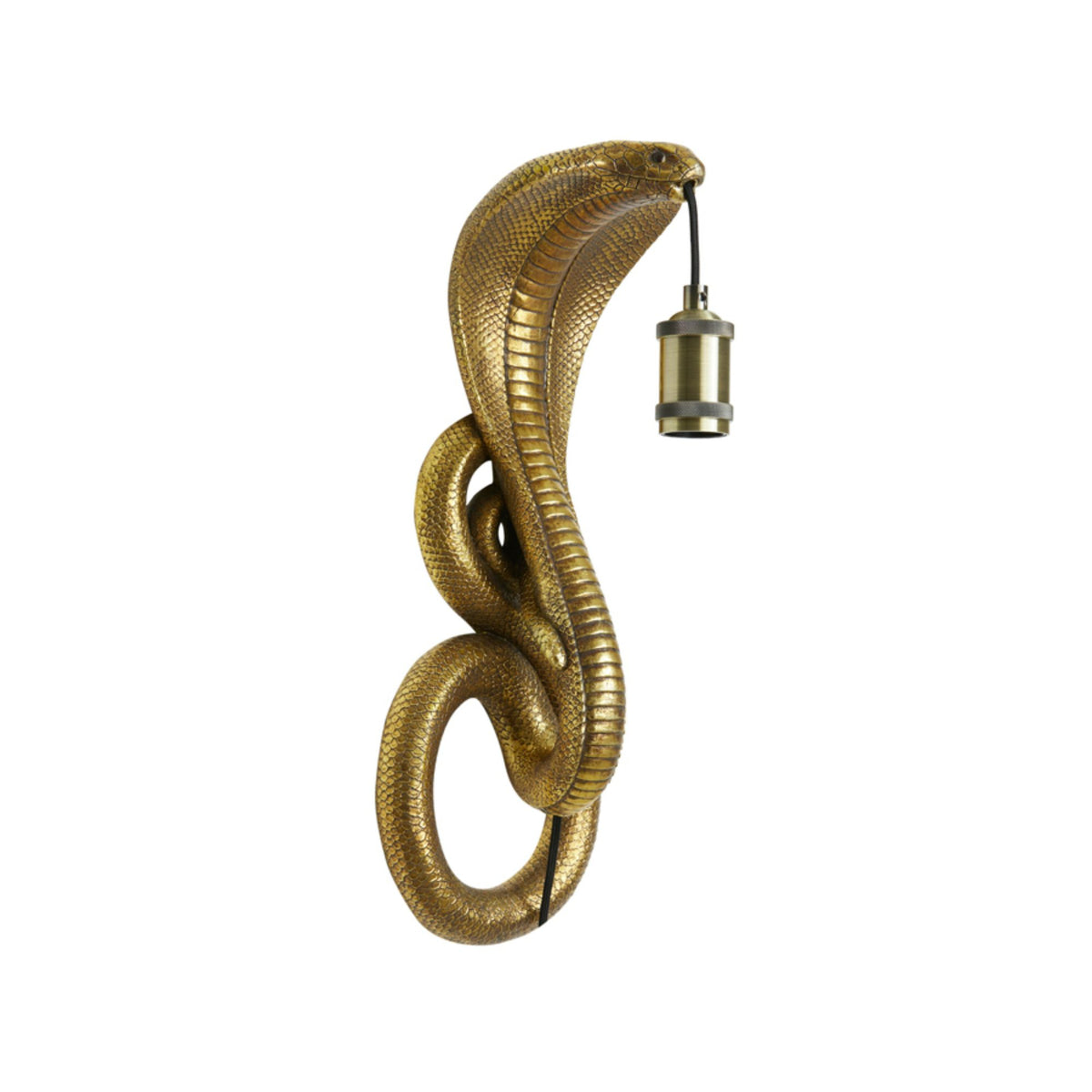 Light & Living wandlamp Snake - brons - 18.5x18x52cm