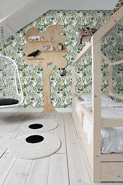 ESTAhome papier peint intissé XXL feuilles au style scandinave vert menthe 50 x 900 cm
