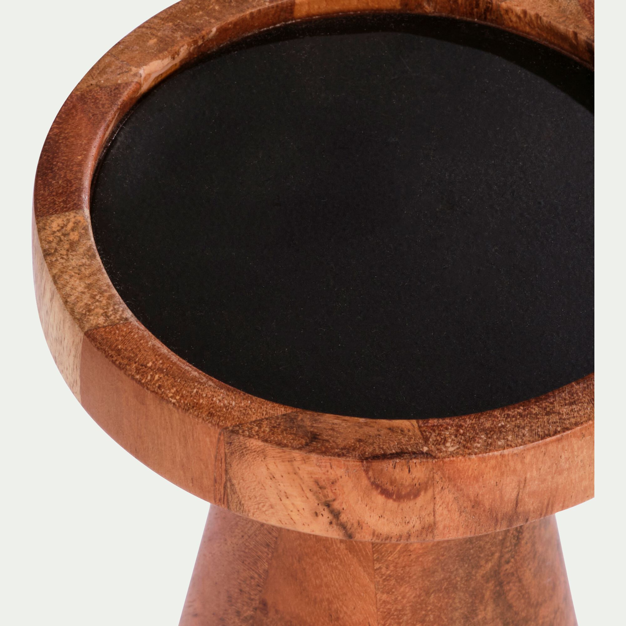 ALEXANDRINE - Bougeoir en bois d'acacia D10xH18cm - naturel