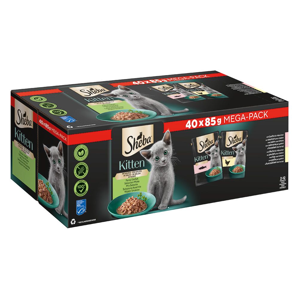 Sheba Kitten Varieties Pouch Saver Pack 80 x 85g