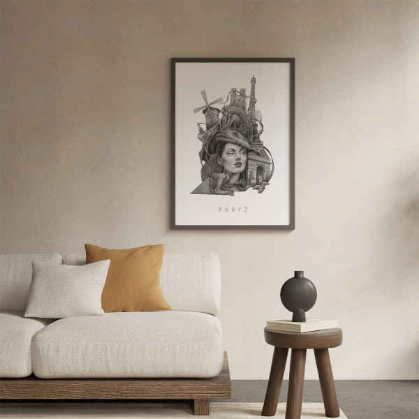 Plakat Paryż, francuski urok 20x30 cm