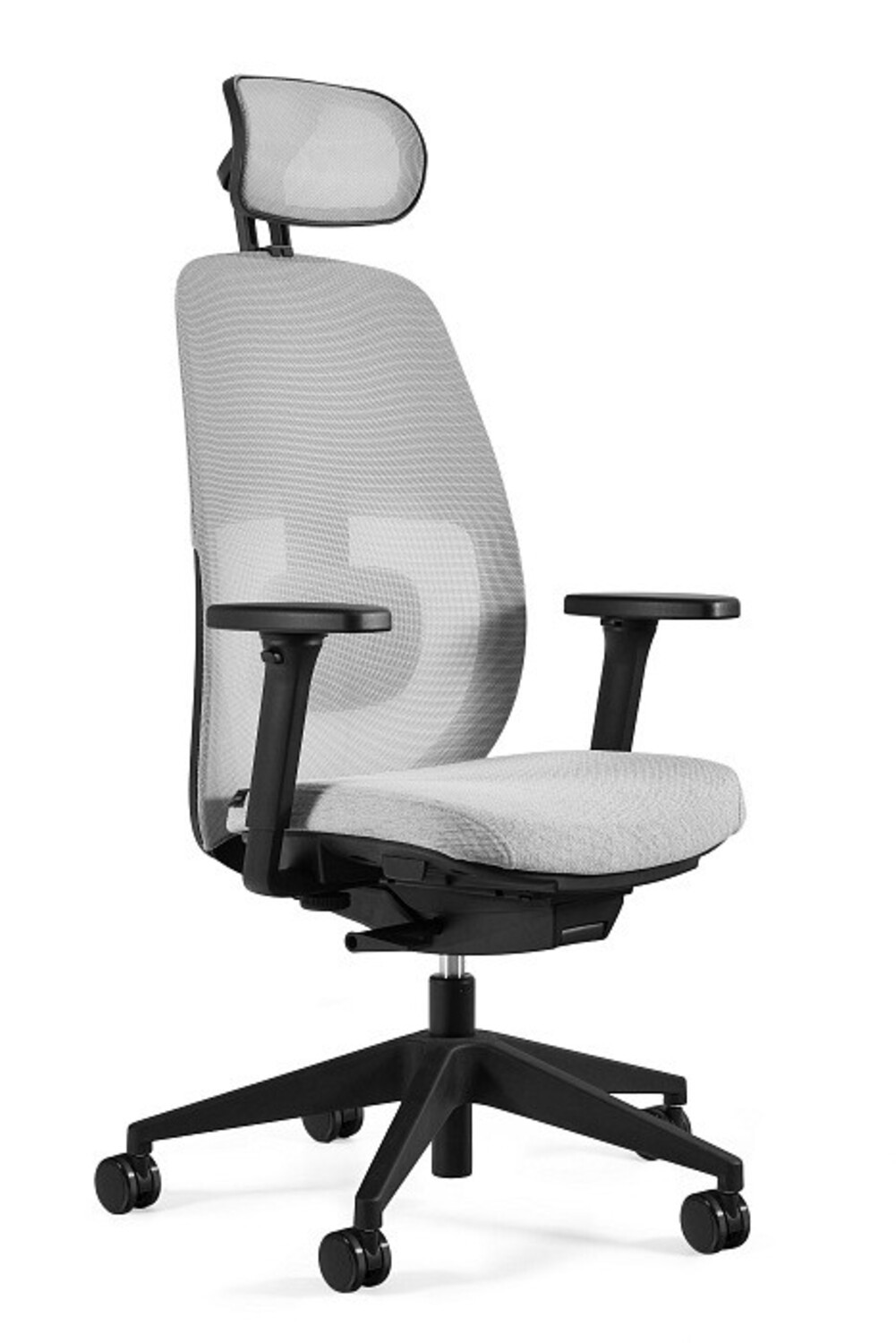 Fotel ergonomiczny Popfit szary tkanina/siatka
