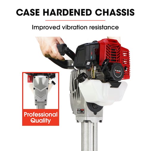 NNEMB 2 Stroke 52cc Petrol Jackhammer-with 2 Chisels-Carry Bag