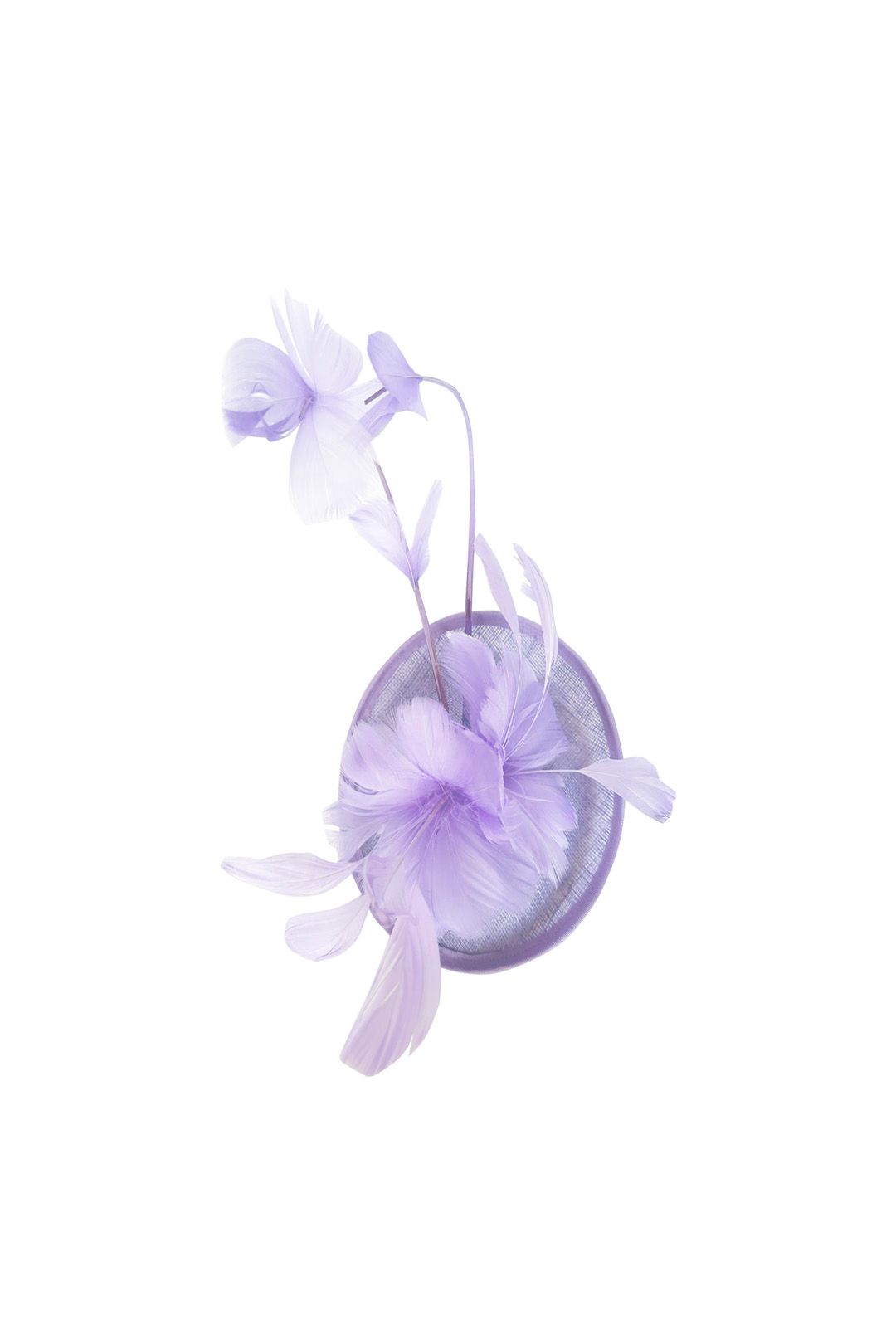 Vellin Delicate Feather Stem Sinamay Fascinator