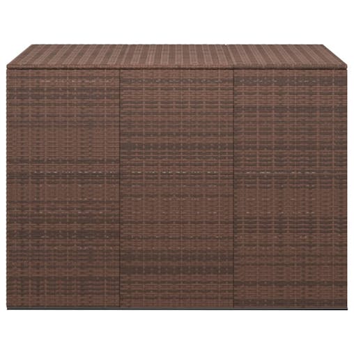 NNEVL Garden Cushion Box PE Rattan 145x100x103 cm Brown