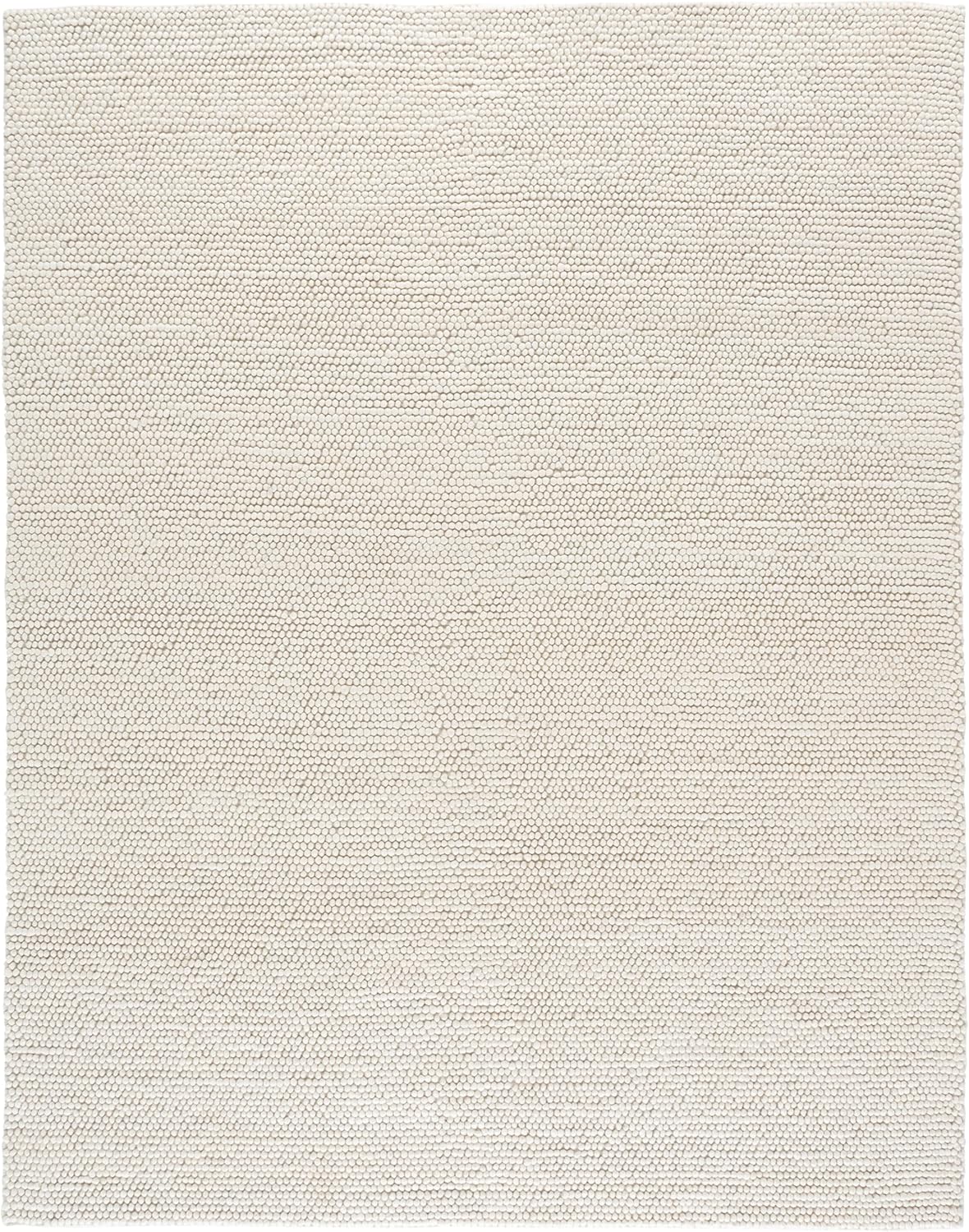 SAFAVIEH Area Rug 8x10 - Natura Collection - Large - Ivory, Handmade Wool Blend, Textured Design, Ideal for Living Room, Bedroom, Dining Space (NAT620A)