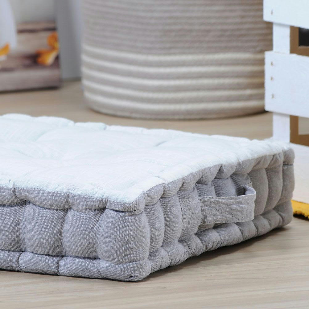 LOUISON - Coussin de sol en coton 45x45