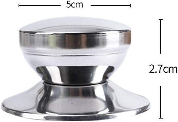 BASHLWUA 8 Pcs Poignée de Bouton de Couvercle de Casserole en Acier Inoxydable, Poignée de Bouton de Couvercle de Pot avec Vis