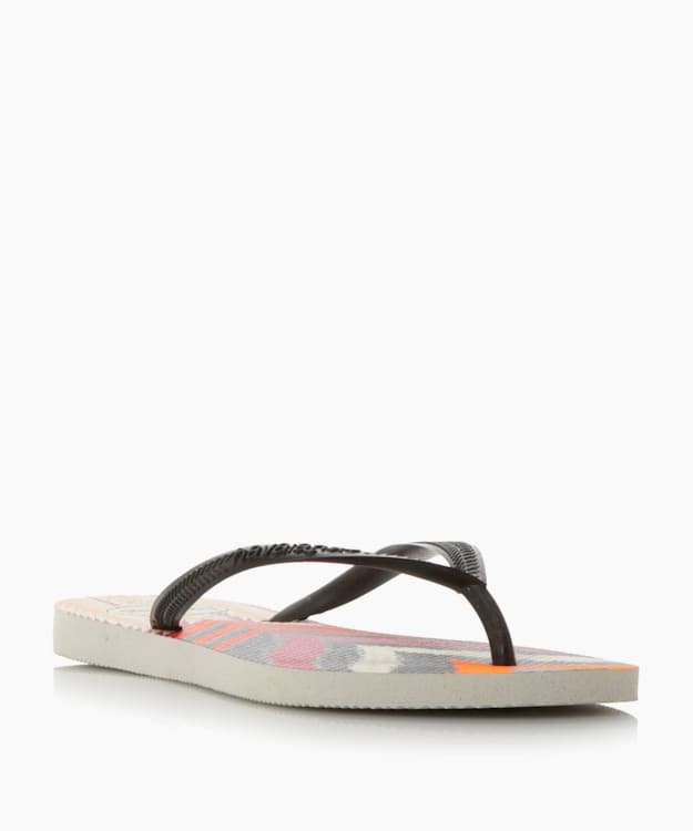 Slim Flip Flops Black - Havaianas Slim Tribal Print Flip Flops