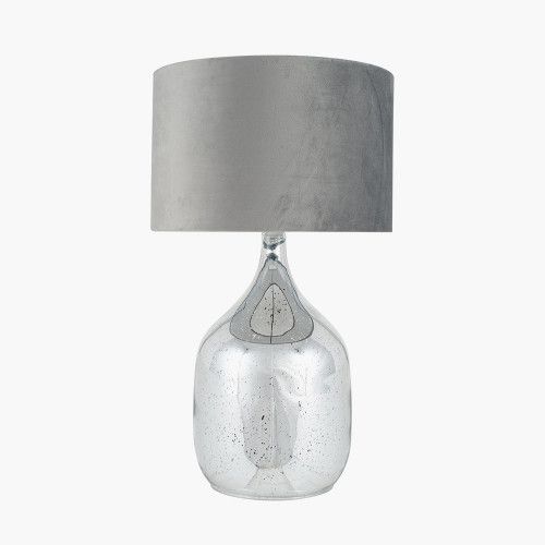 Ruma Gold Foxed Glass Dual Light Table Lamp with Black Shade