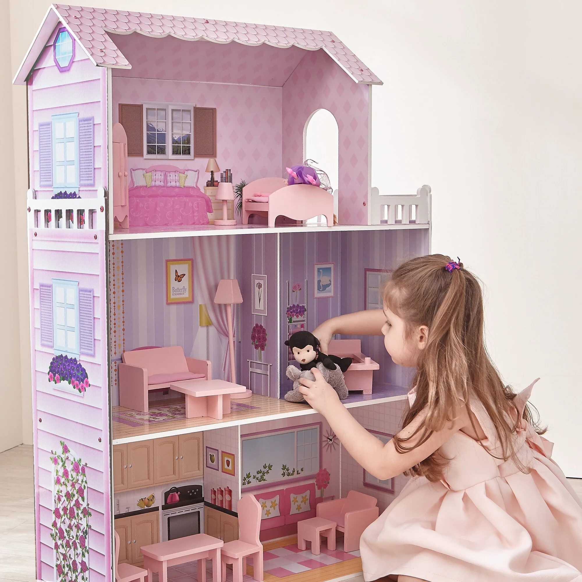 Teamson Kids - Dreamland Tiffany 12 Doll House - Pink - N/A