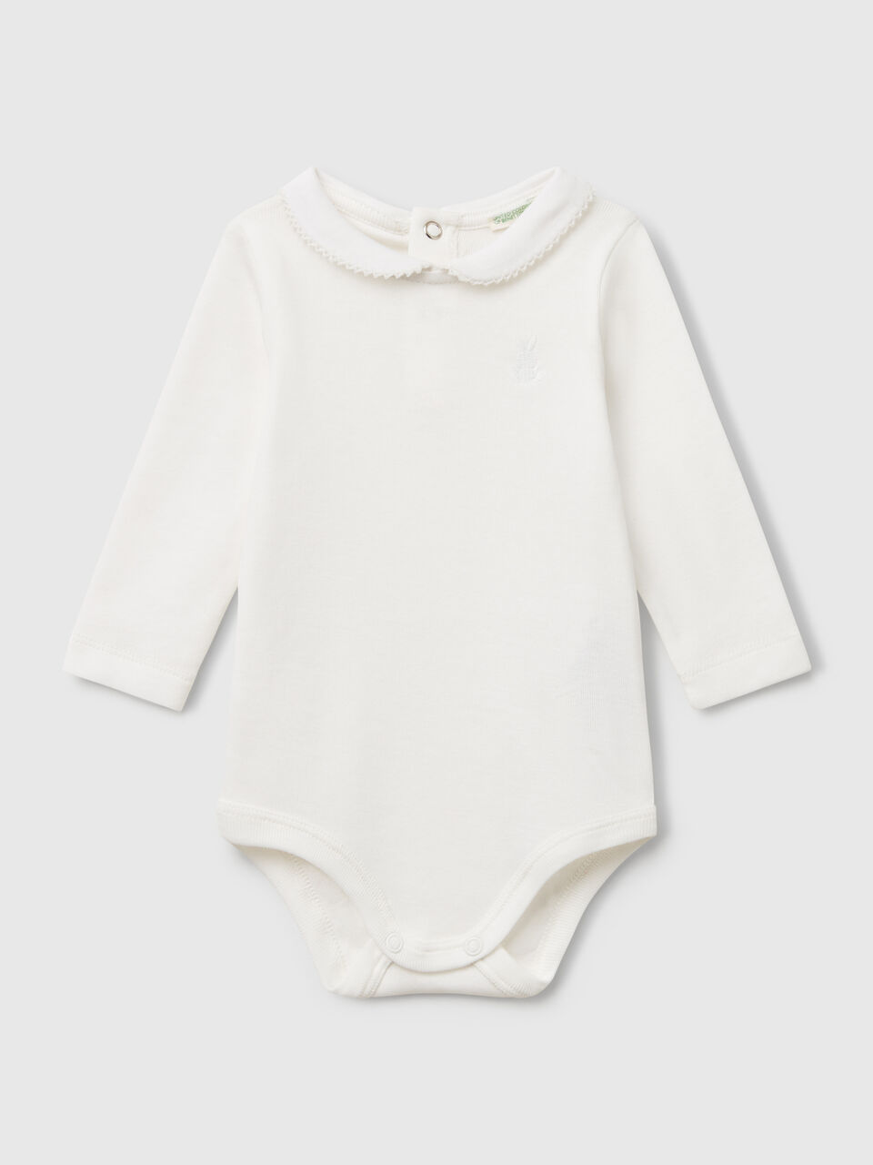 Bodysuit with collar in cotton