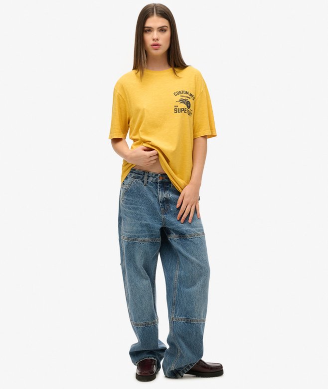 Oversized Biker Graphic T-Shirt