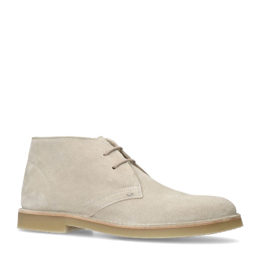 Manfield Beige suède veterboots