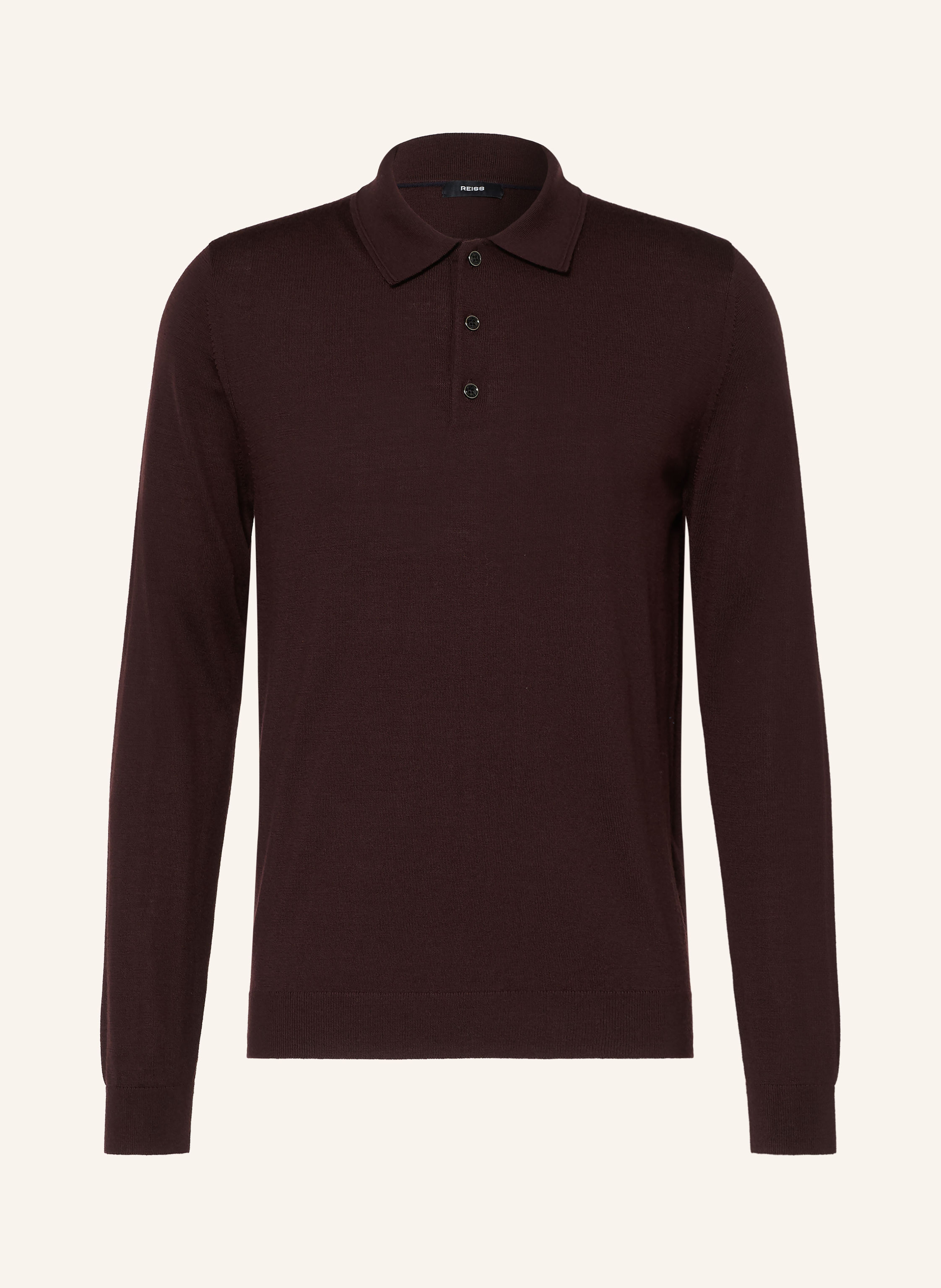 REISS Strick-Poloshirt TRAFFORD aus Merinowolle