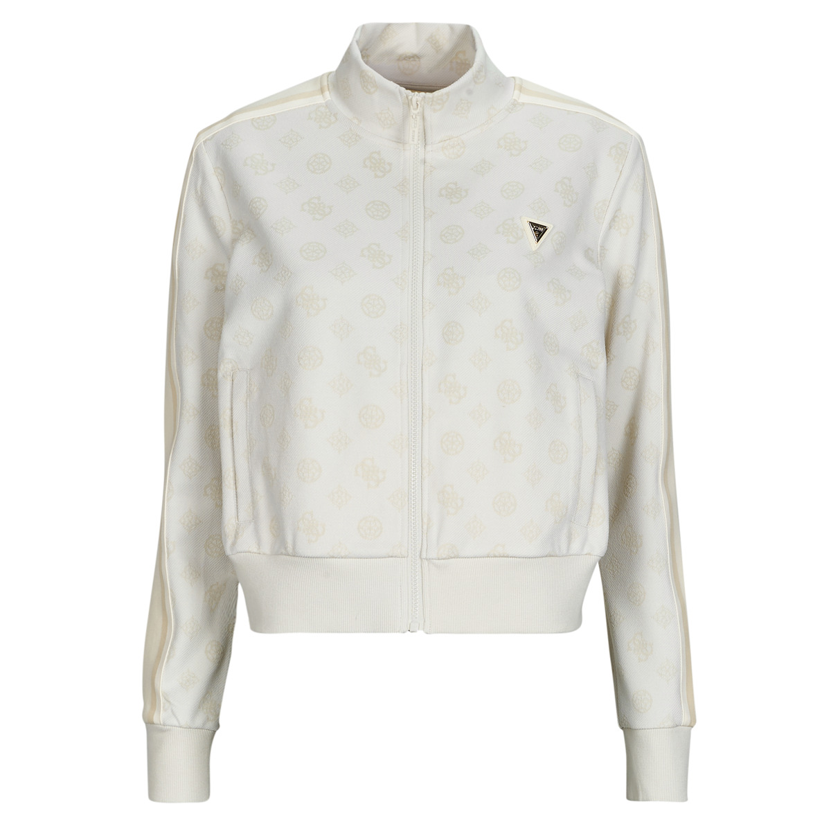 Guess - PEONY TAPED FULLZIP SWEATSHIRT - Cream