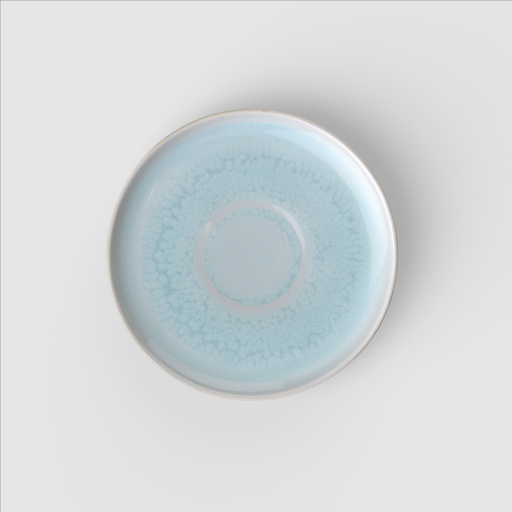 Crafted Coffee cup saucer - Blue, 5.9'', Premium Porcelain