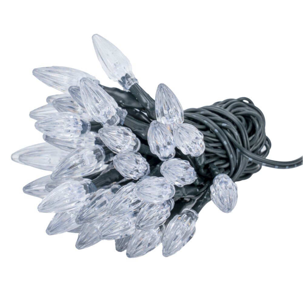 Guirlande lumineuse ampoule tulipe 40LED blanc chaud 3,9m