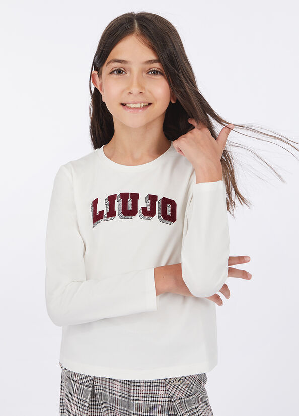 T-shirt in cotone con logo