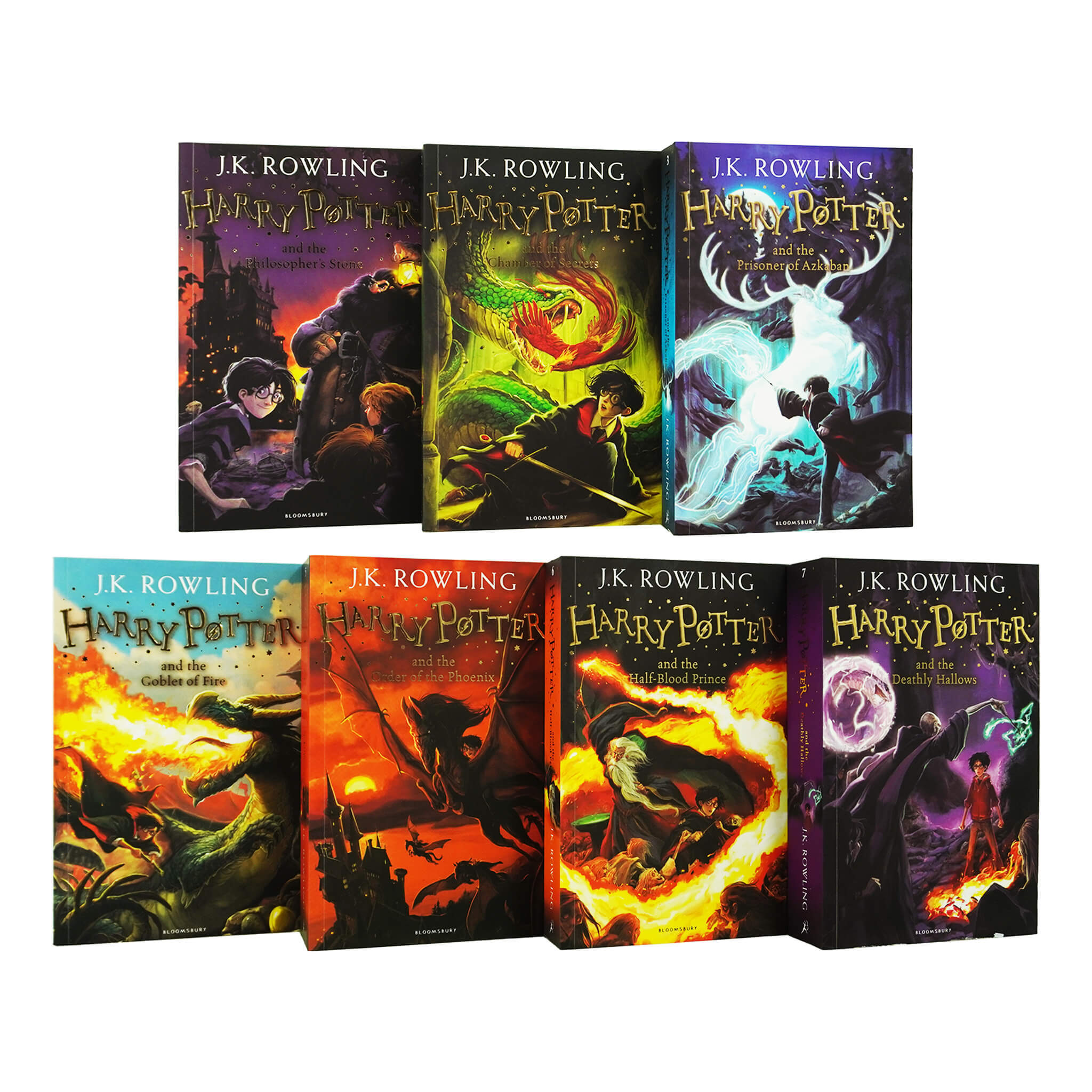 Harry Potter The Complete Collection by J.K. Rowling 7 Books Box Set - Ages 9+ - Paperback