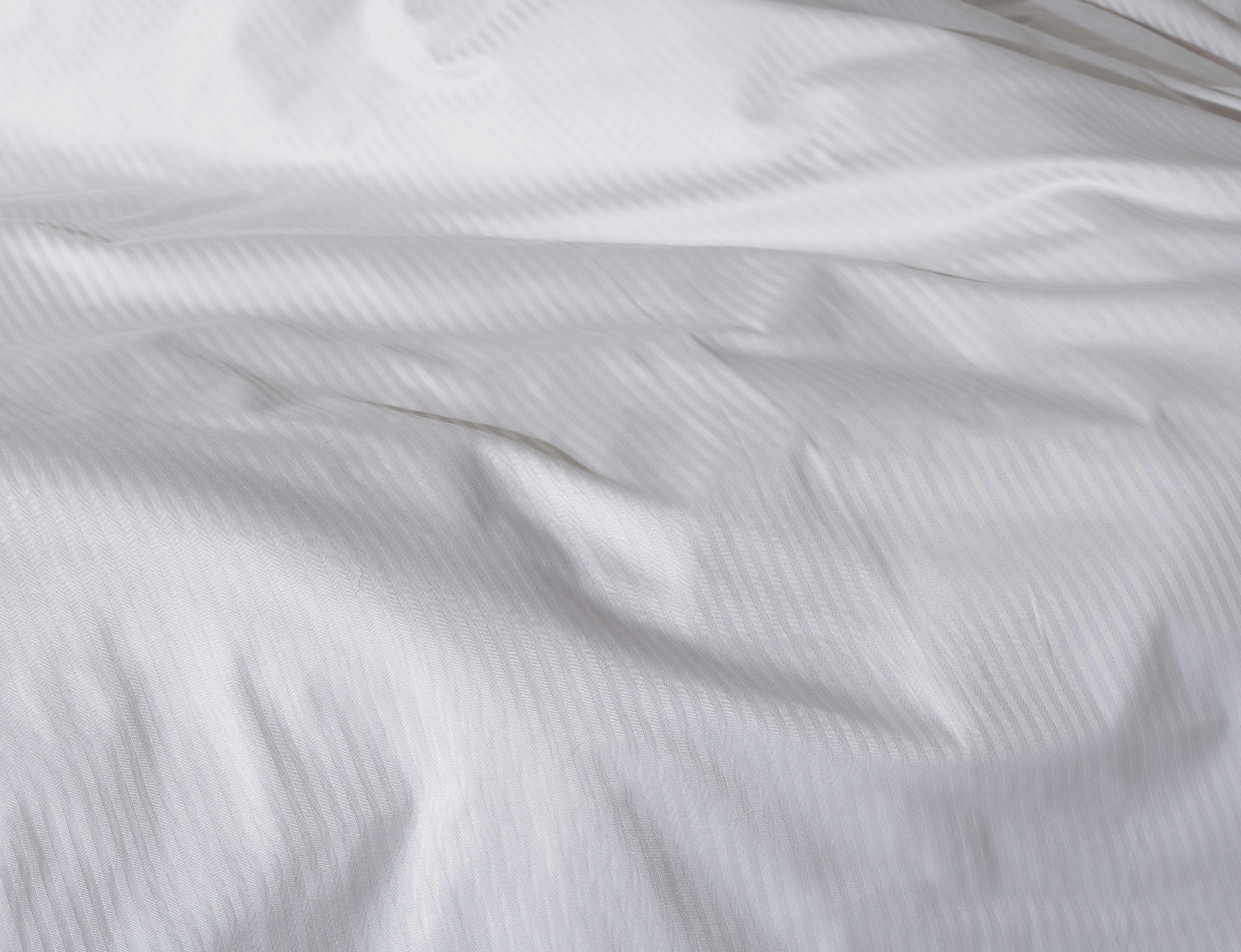 SATIN RAYEE - Drap plat satin de coton rayé 240x300 cm