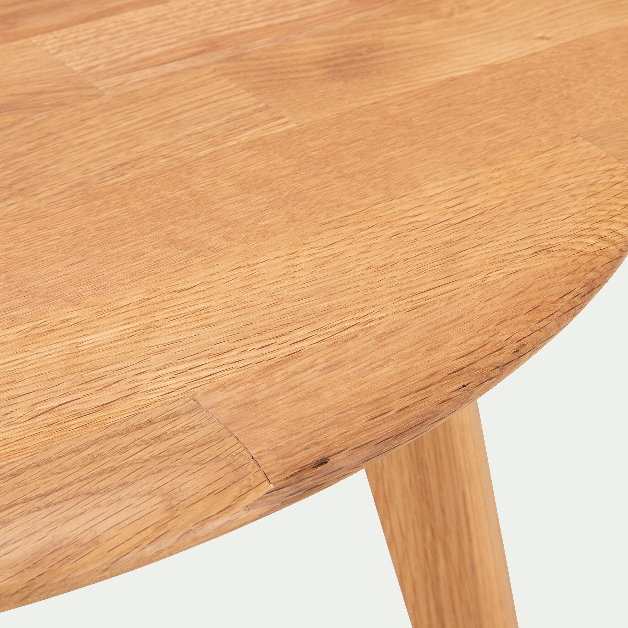 LAGOS - Table basse ronde en chêne massif - bois clair