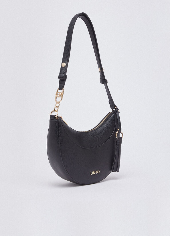 Borsa hobo media con charm