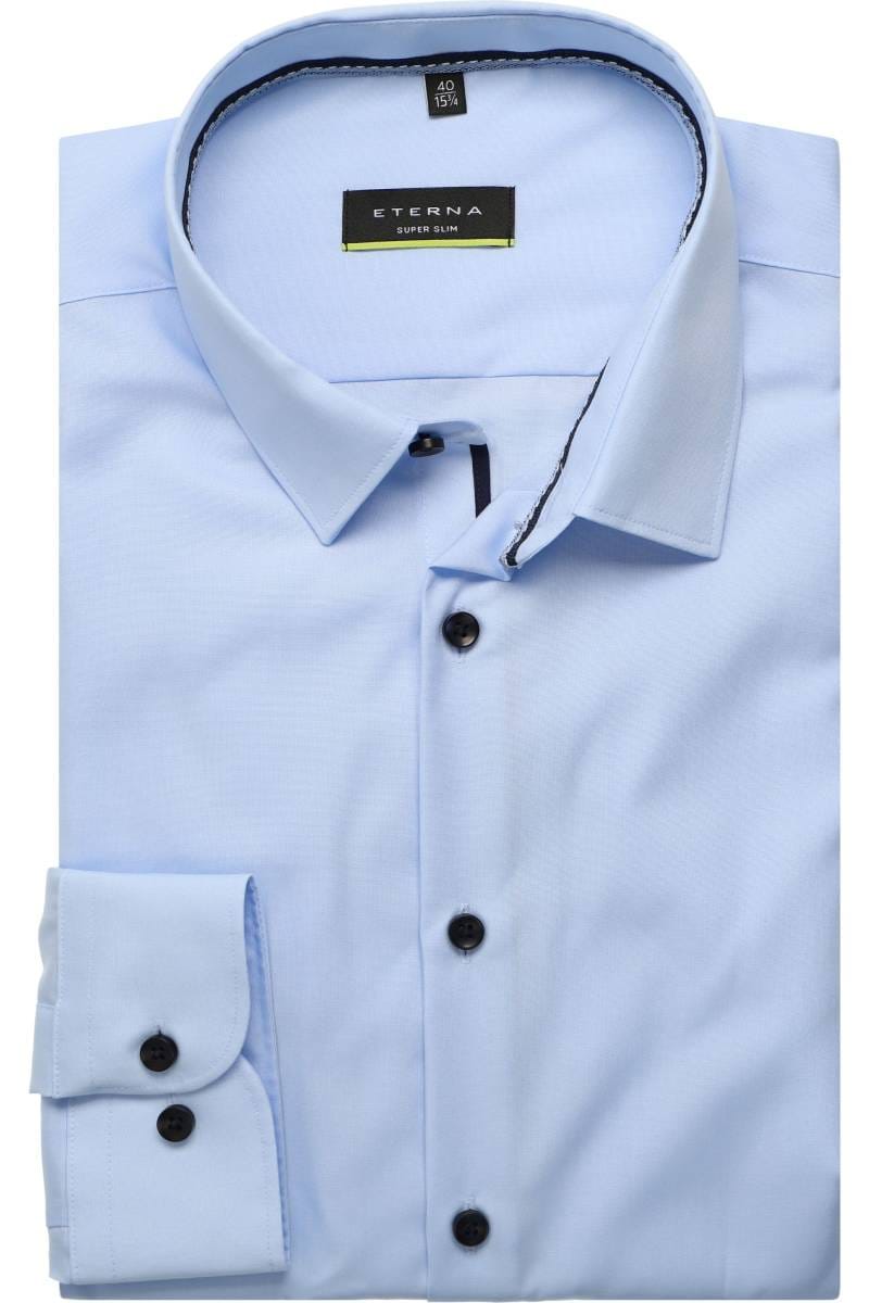 ETERNA Super Slim Hemd hellblau, Einfarbig