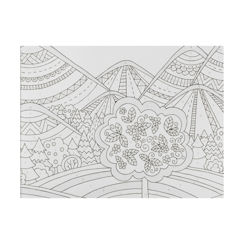 Mandala landscape - kleuren op nummer