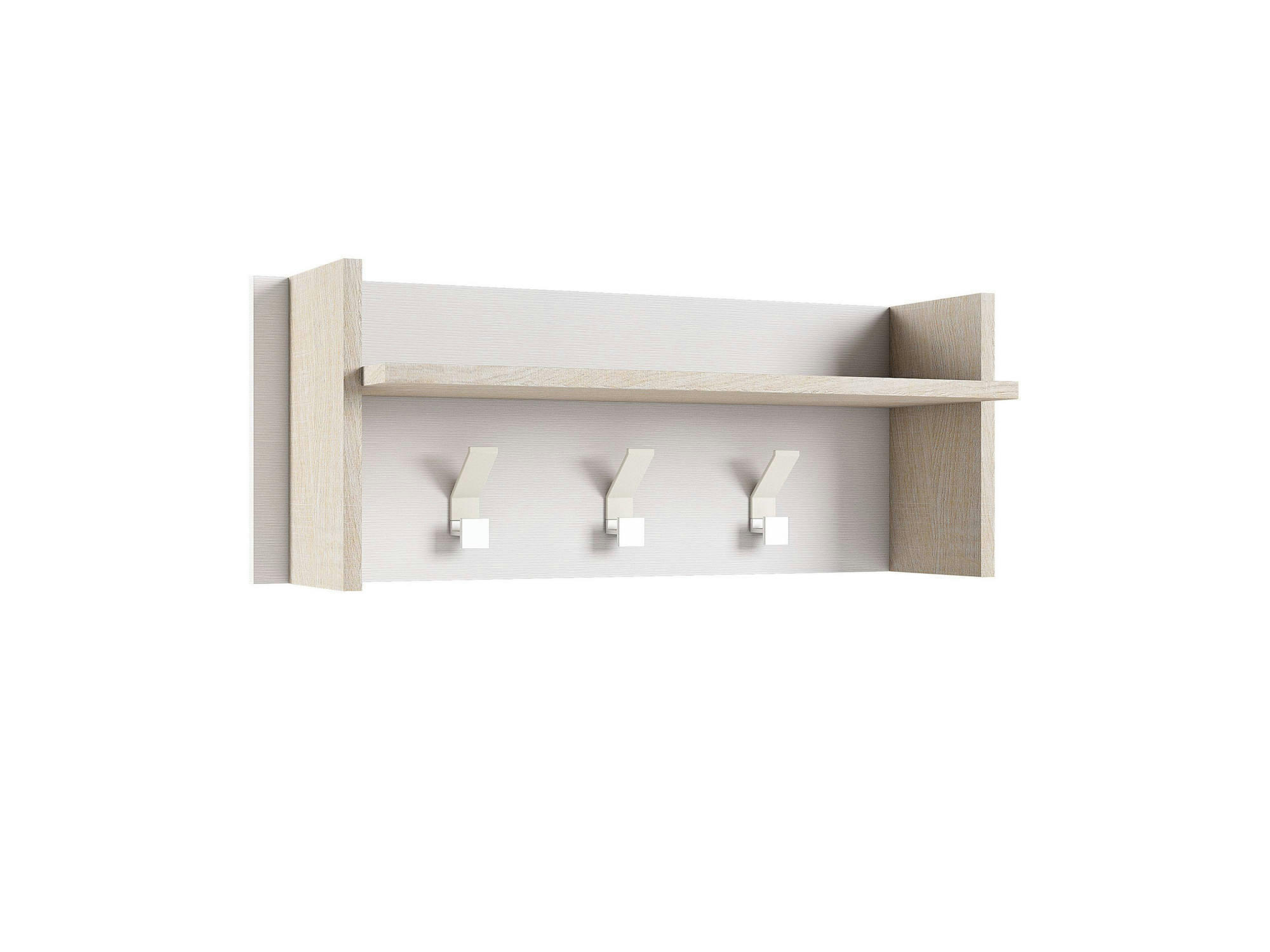 DKORNVI - Armoire d'entrée effet bois blanc et chêne