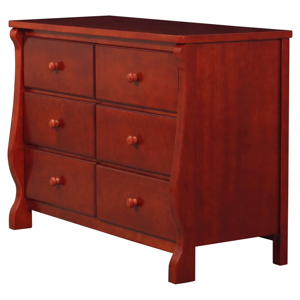 Universal 6-Drawer Cherry Finish Dresser