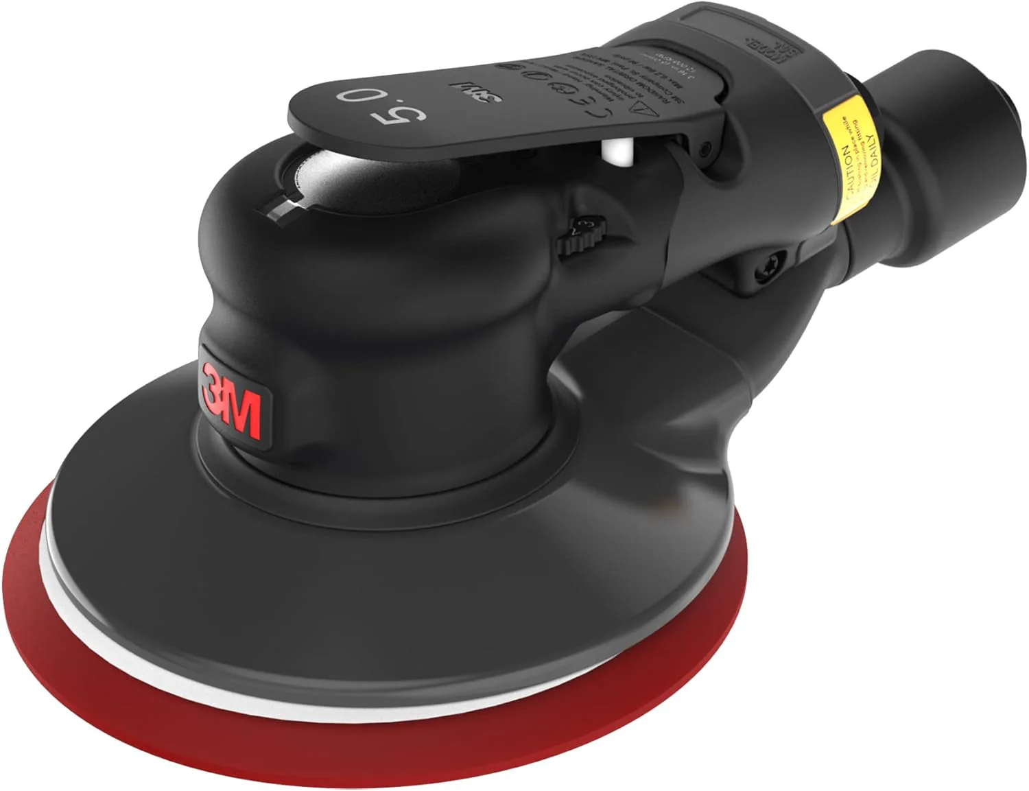 Electric random track sanding machine, diameter 6 inches, central vacuum type, track diameter 3/8 inch, each box contains 1 piece, black(6 in/3/8 in orbit)