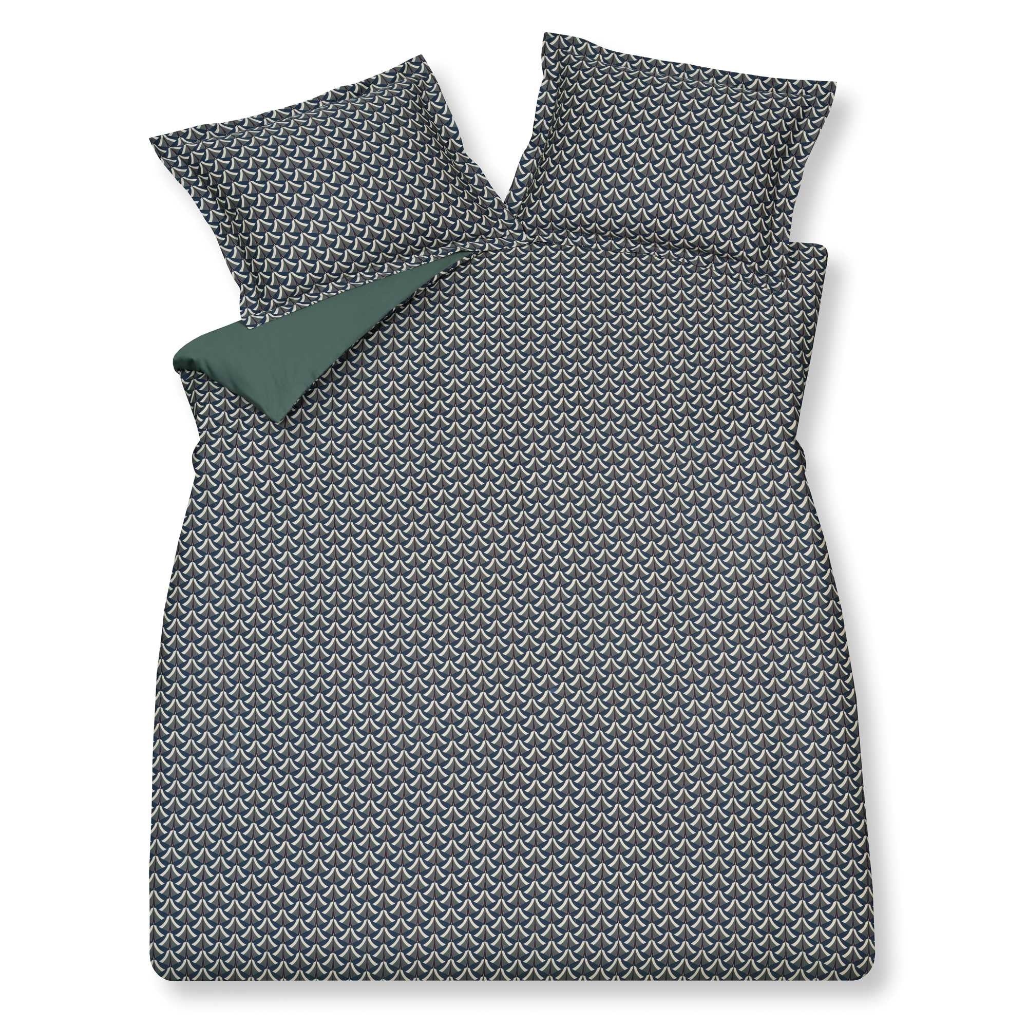 Jive Dekbedovertrek Oceanview   200 x 200 220 cm   Groen   Blauw