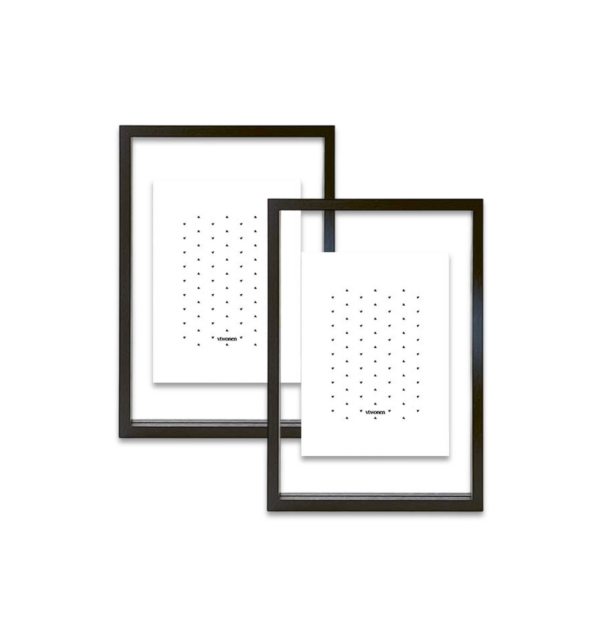 vtwonen Fotolijsten - 2 Stuks - Hout - Zwart - 22x31cm