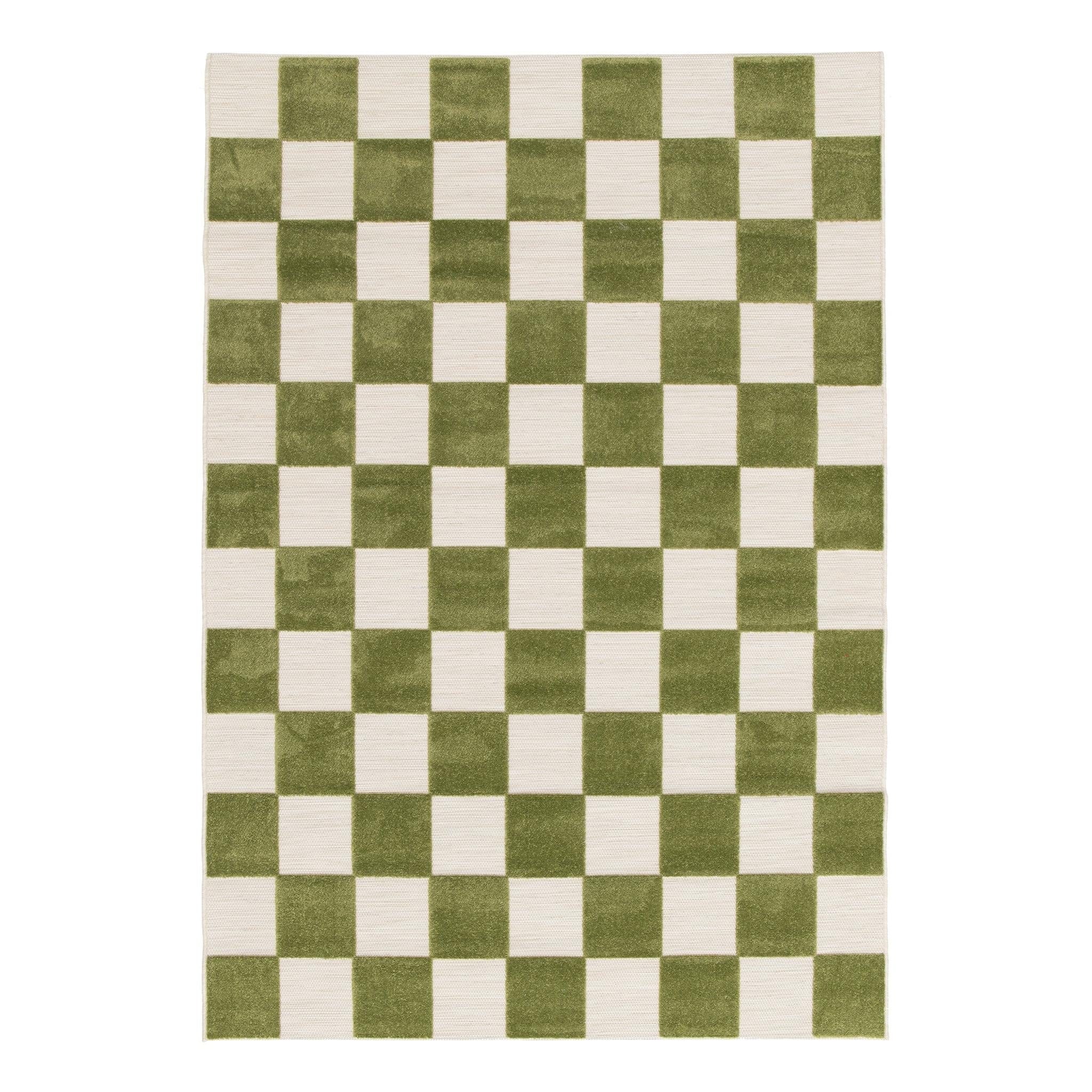 AFK Living vloerkleed Kleine Tegels - voor binnen en buiten - groen - 160 x 230 cm