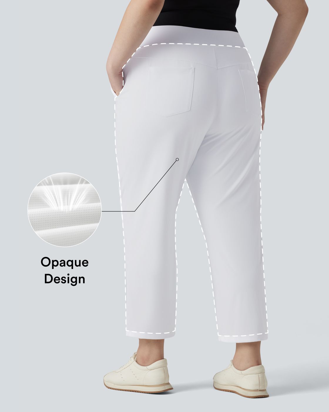 Pantalon de golf grande taille taille haute à séchage rapide avec poches — Golf Tee — UPF40