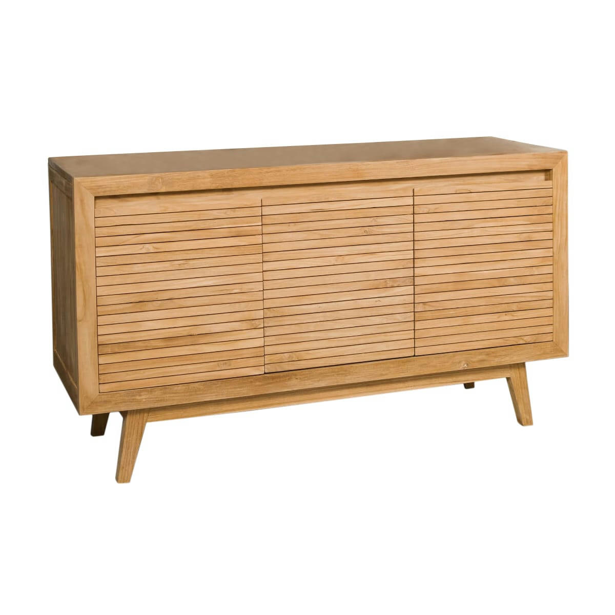 - Meuble sous vasque en teck 3 portes L140cm
