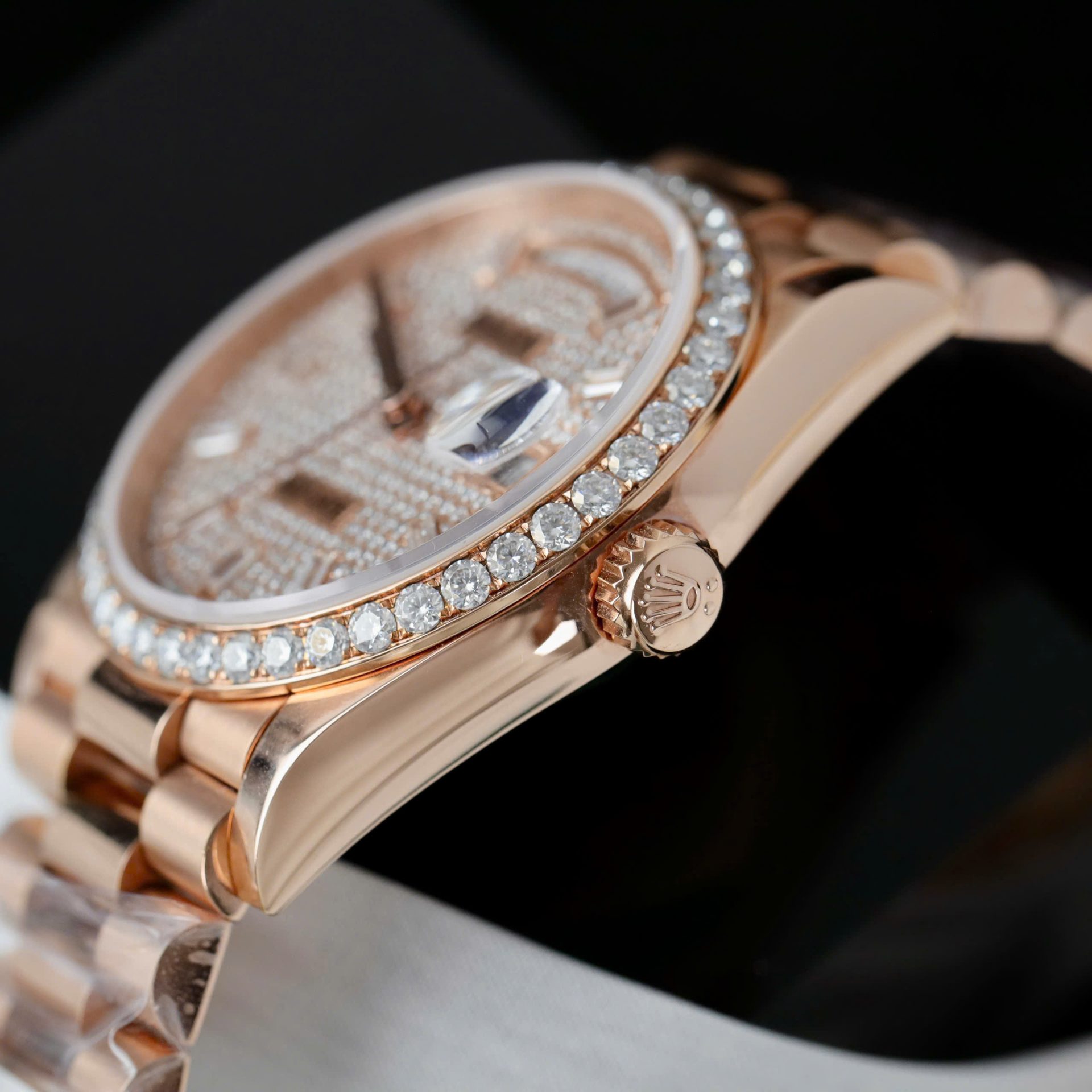 Rolex Day-Date RG Plated Diamond Dial 36mm Super Clone