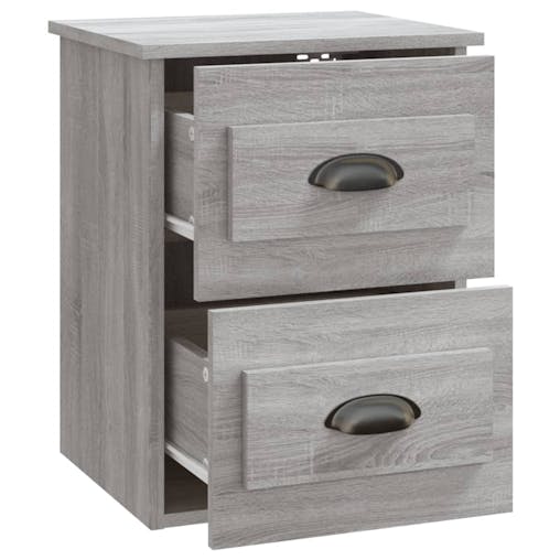 NNEVL Wall-mounted Bedside Cabinets 2 pcs Grey Sonoma 41.5x36x53cm