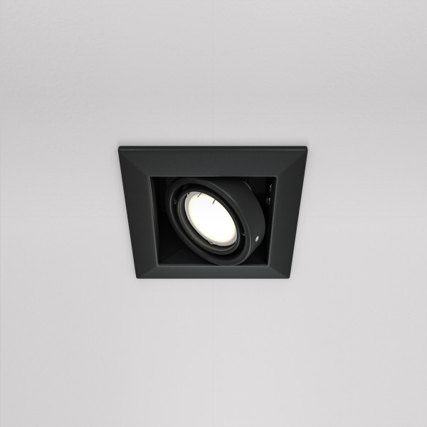 Oprawa wpuszczana kwadratowa czarna METAL MODERN 1xGU10x50W IP20 Maytoni