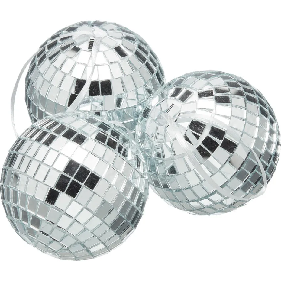 Kwantum Kerstdecoratie | Hanger Discobal  – 3 Stuks Zilver