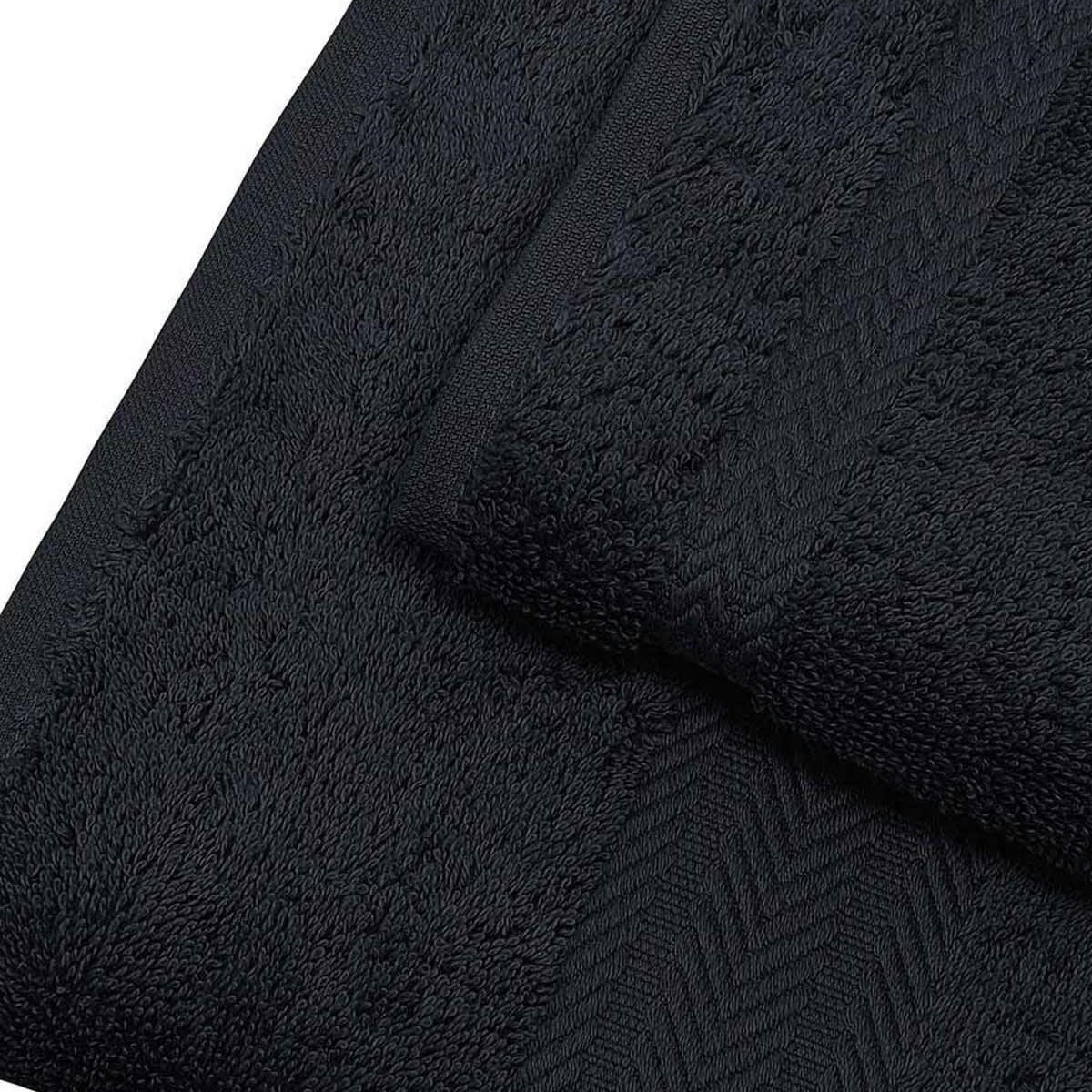 LUXURY - Maxi drap de bain 550gr/m²  noir 100x150 cm