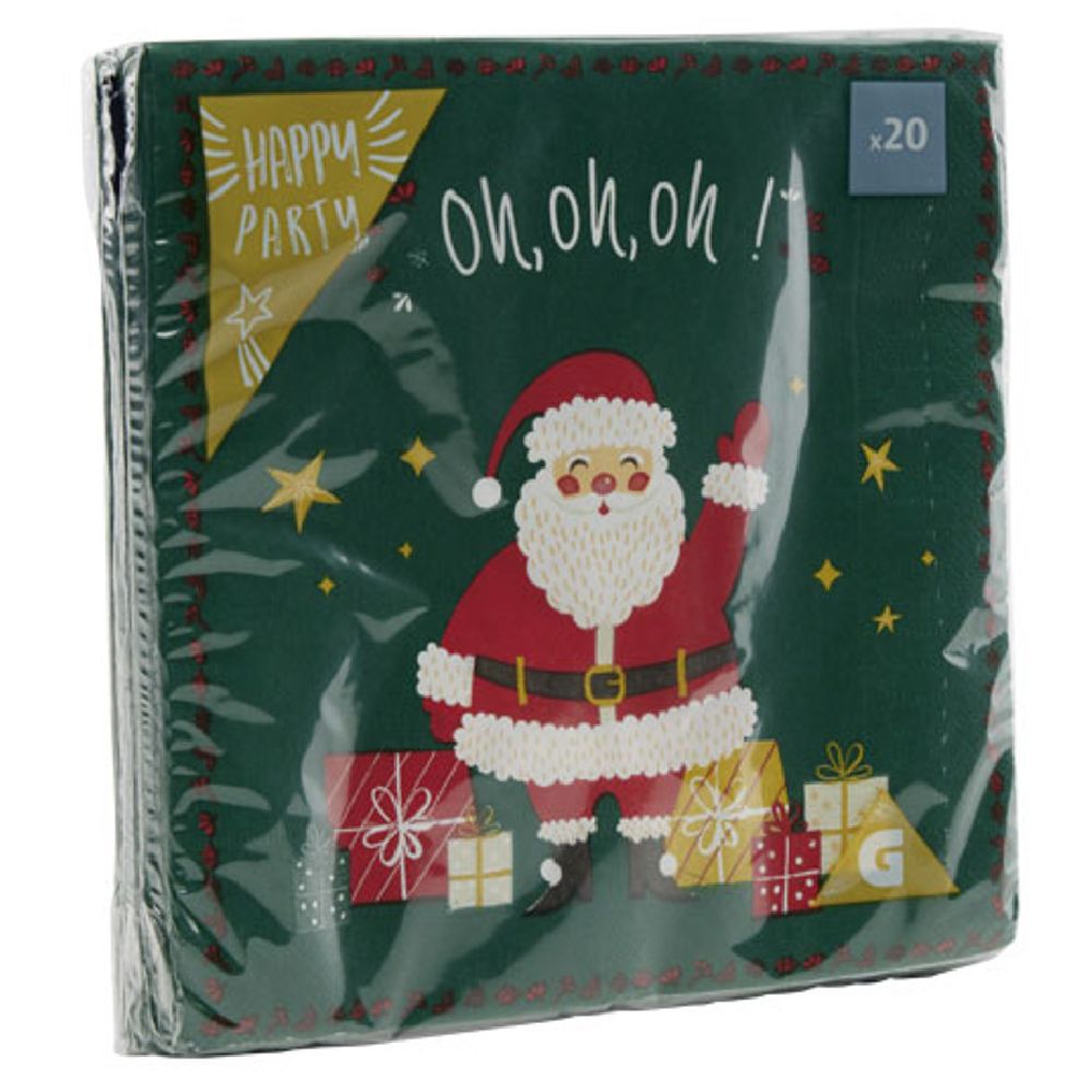 Serviette en papier à motif Père No&euml;l x20