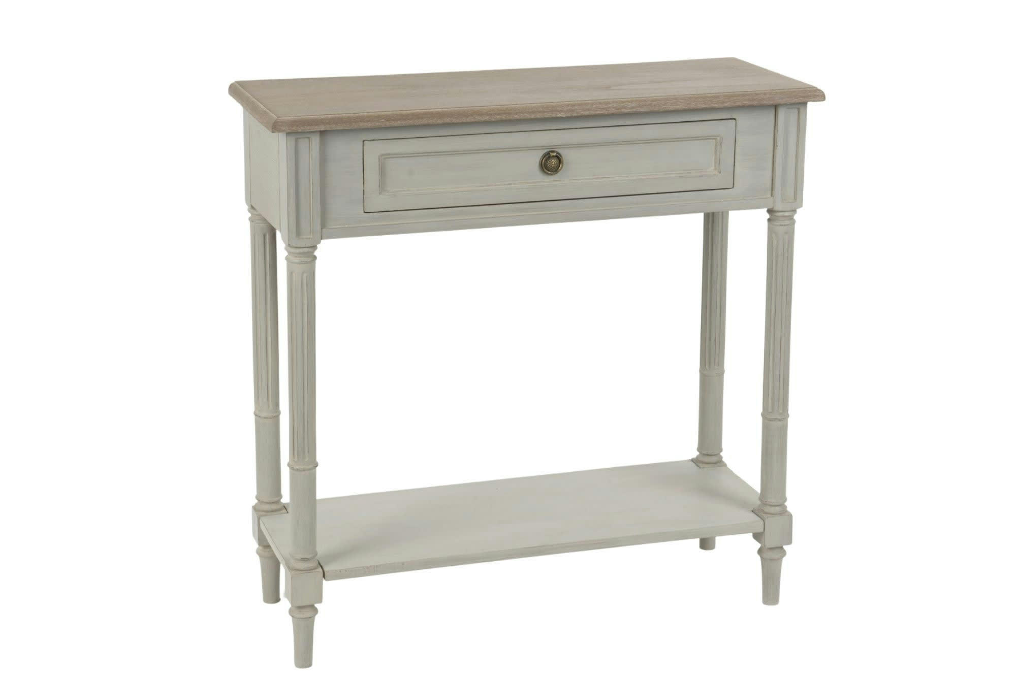 EDWARD - Console en bois 1 tiroir 1 tablette L80